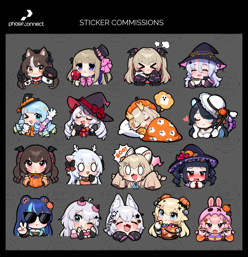 phase halloween stickers