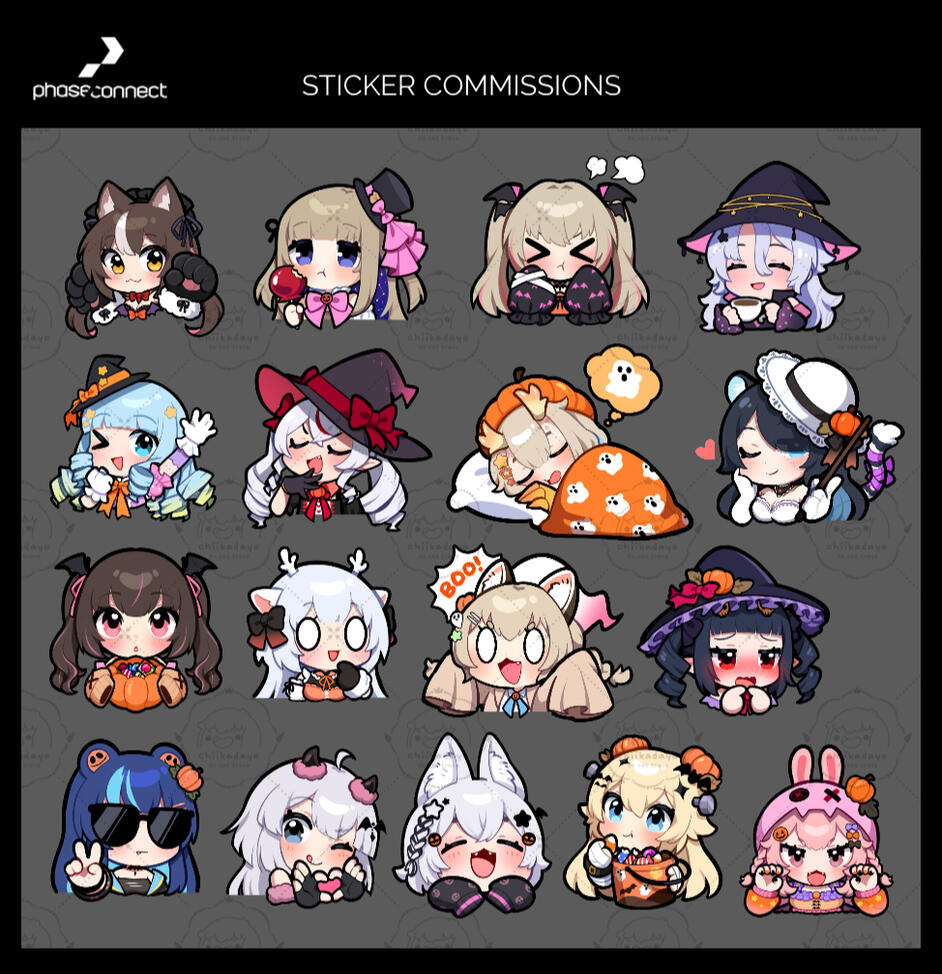 phase halloween stickers